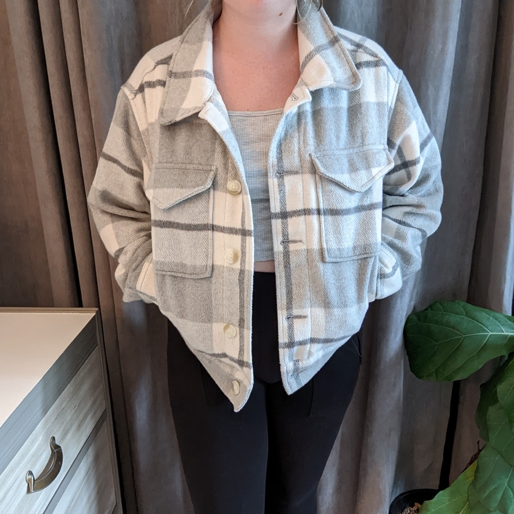 AE Plaid Bomber Jacket